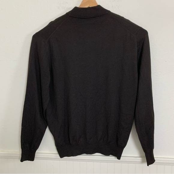 Gran Sasso Garys Virgin Wool Pullover Mock Neck Sweater Mens 2XL Dark Brown - Picture 6 of 11